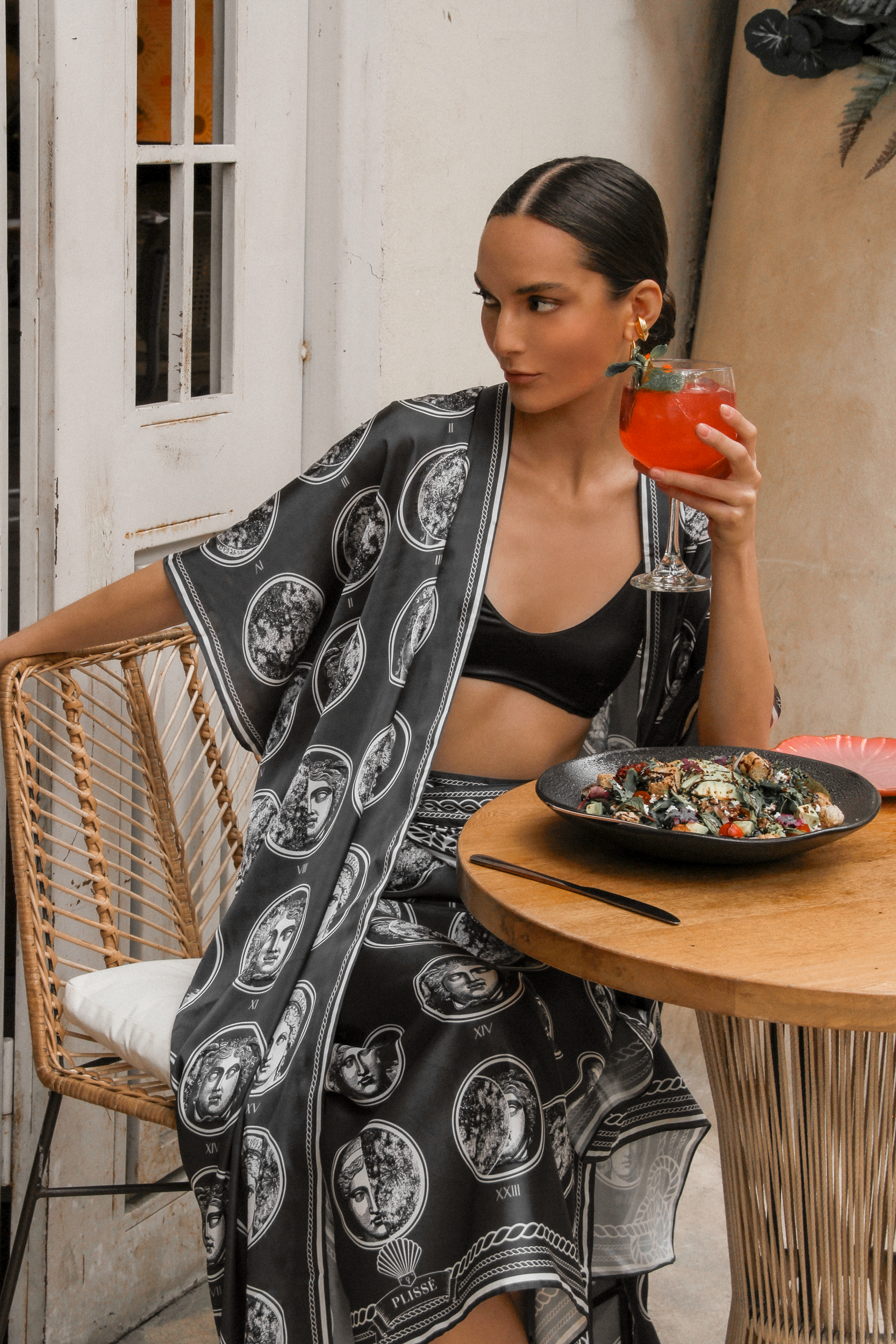 Kimono Luna Nueva, Gris Plata