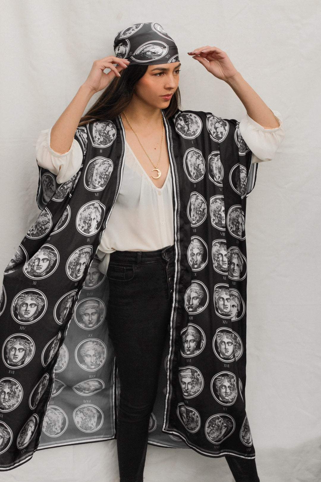 Kimono Luna Nueva, Gris Plata