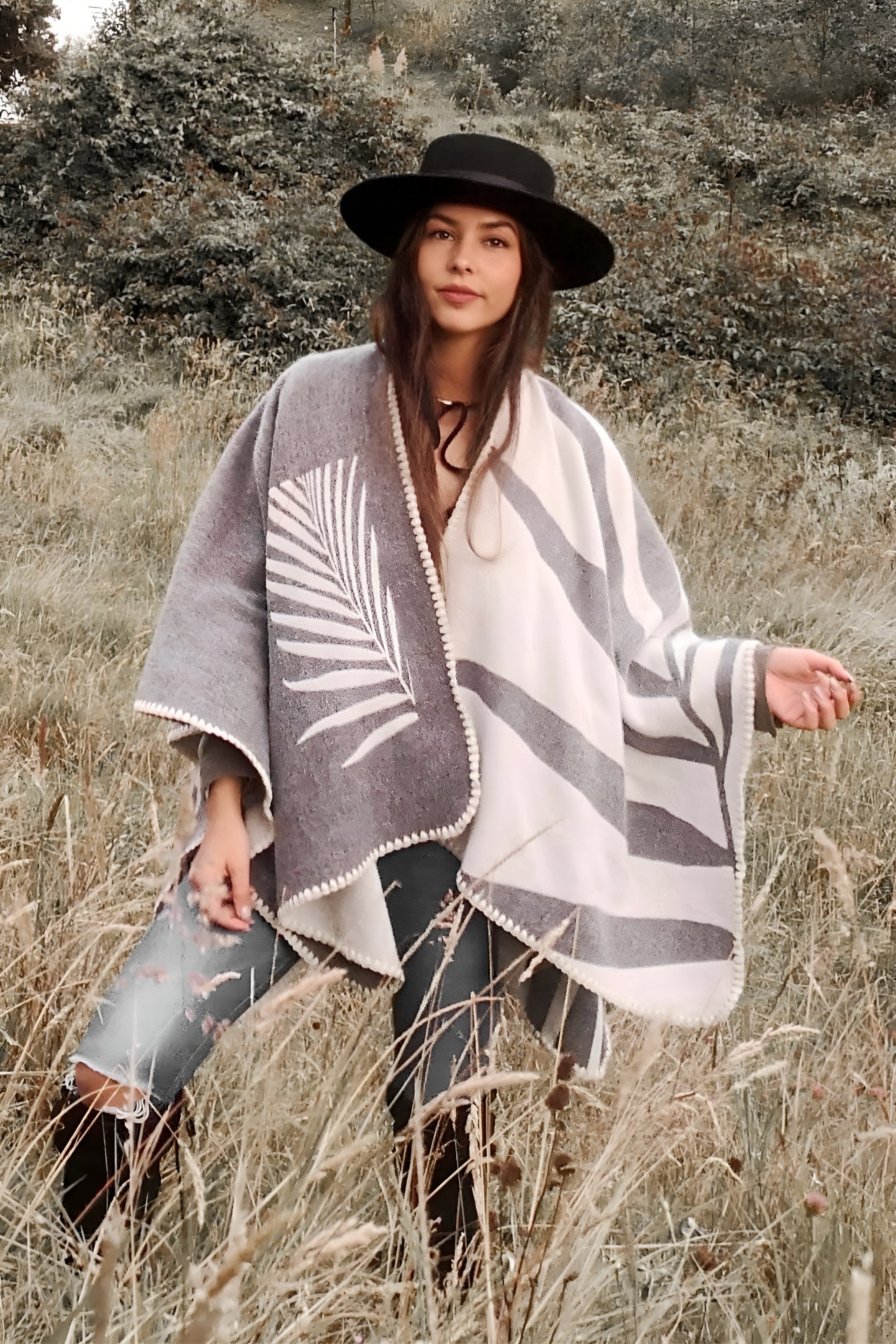 Poncho Natura - Gris.