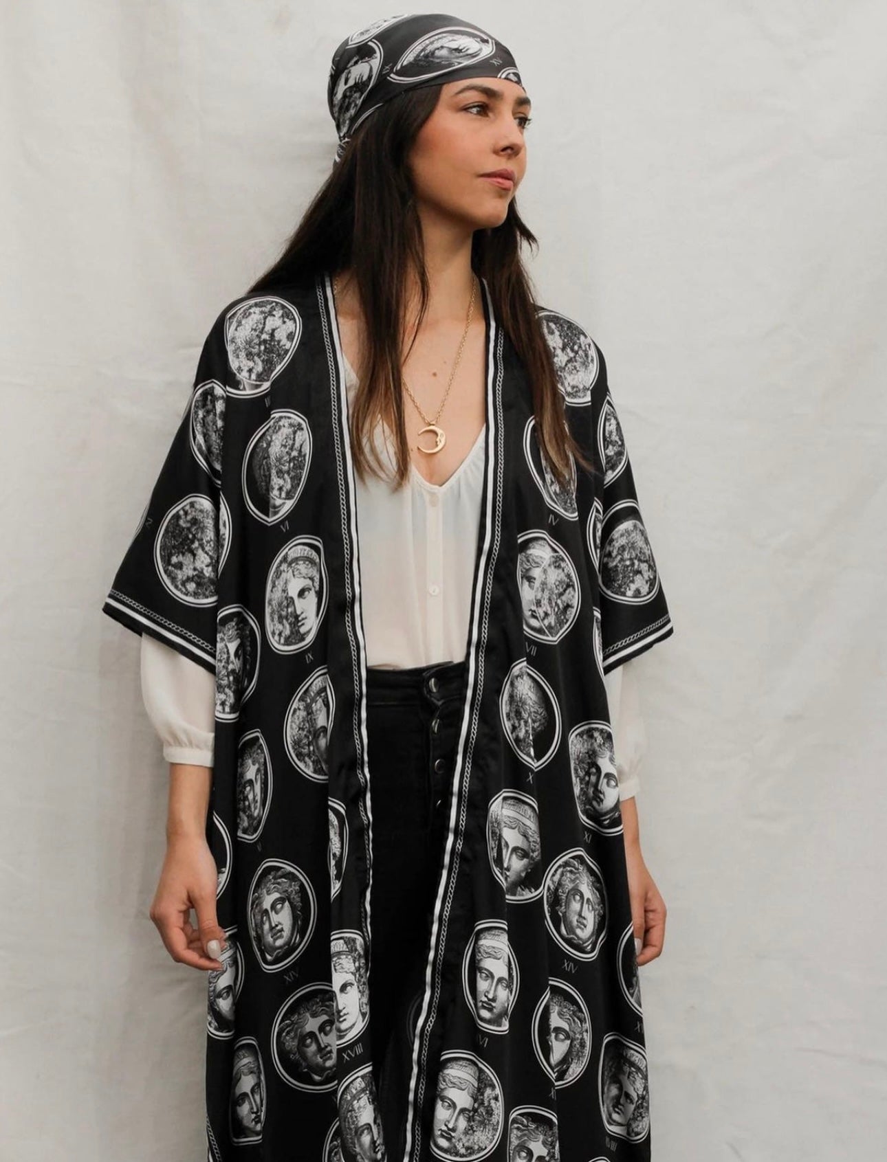 Kimono Luna Nueva, Gris Plata