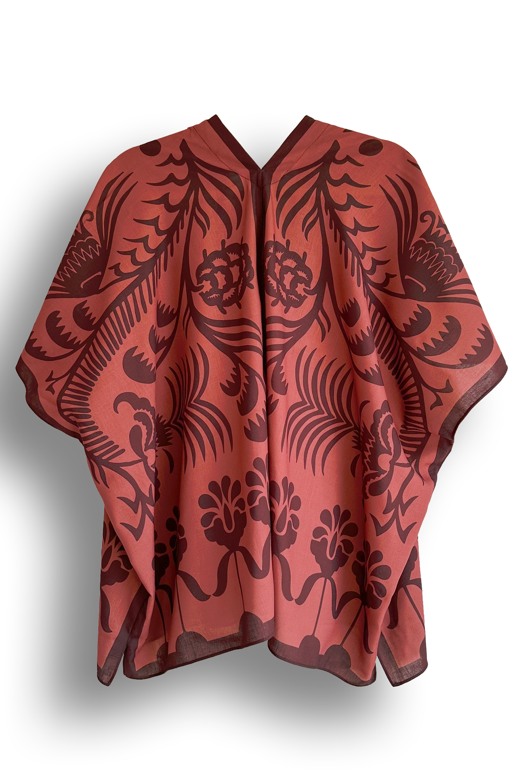 Kimono Corto Agave Terracota, Lino