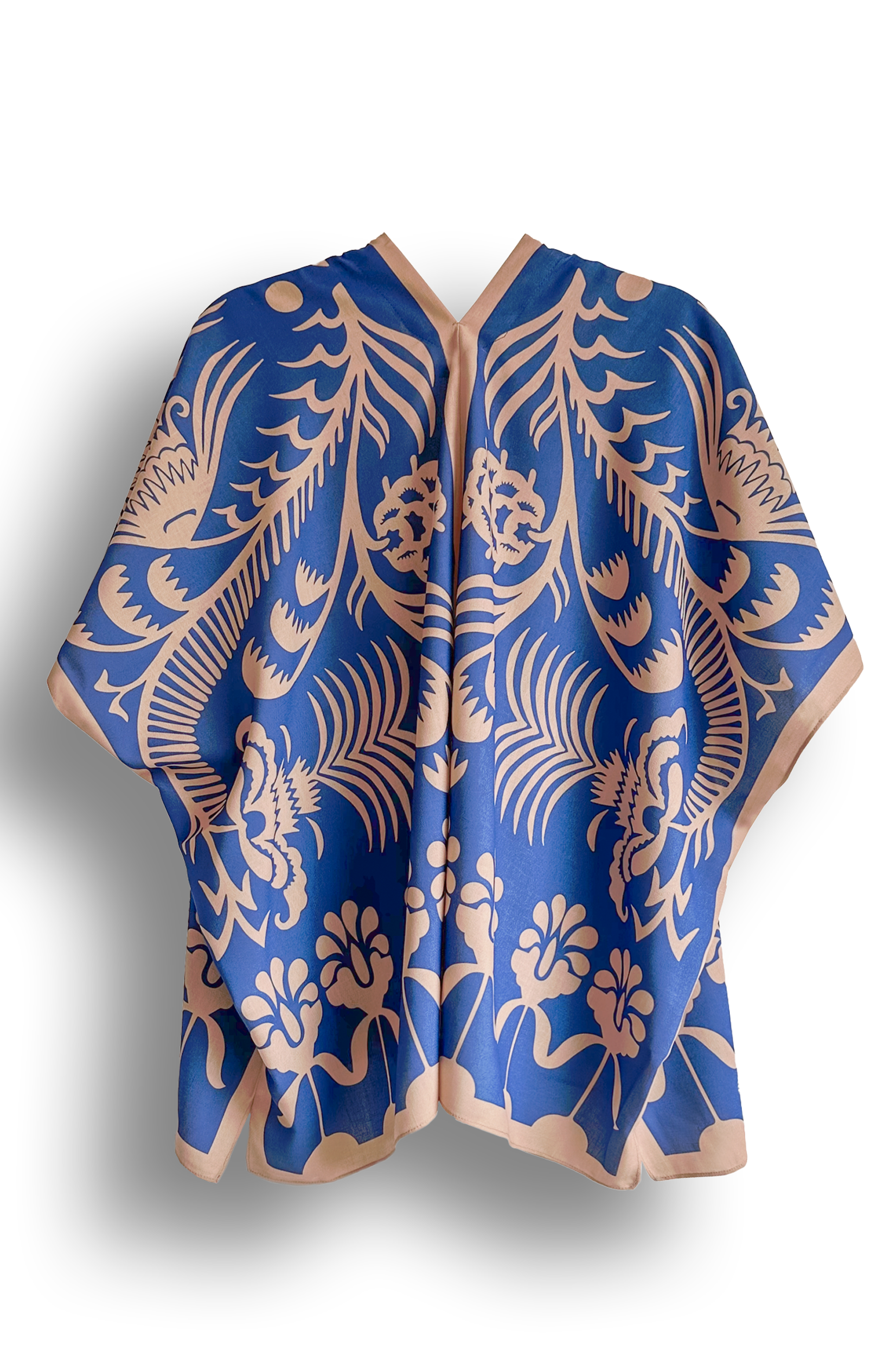 Kimono Corto Agave Azul, Lino
