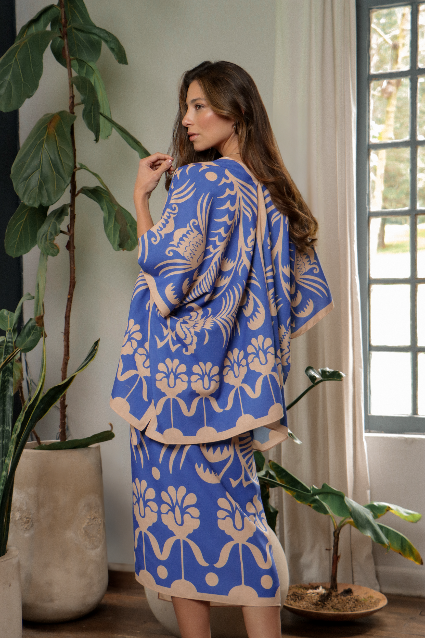 Kimono Agave Azul, Lino