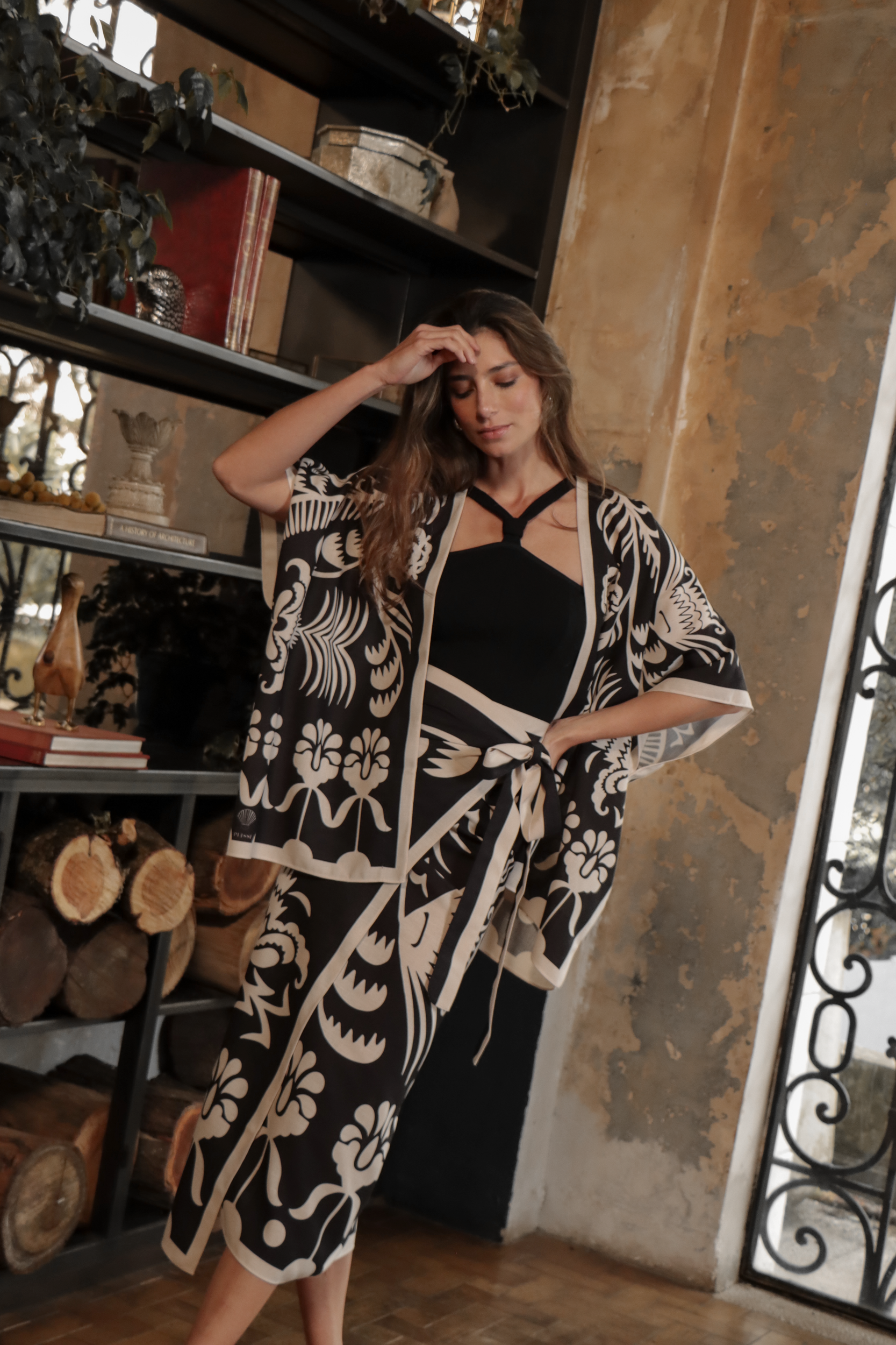 Kimono Agave Negro, Lino