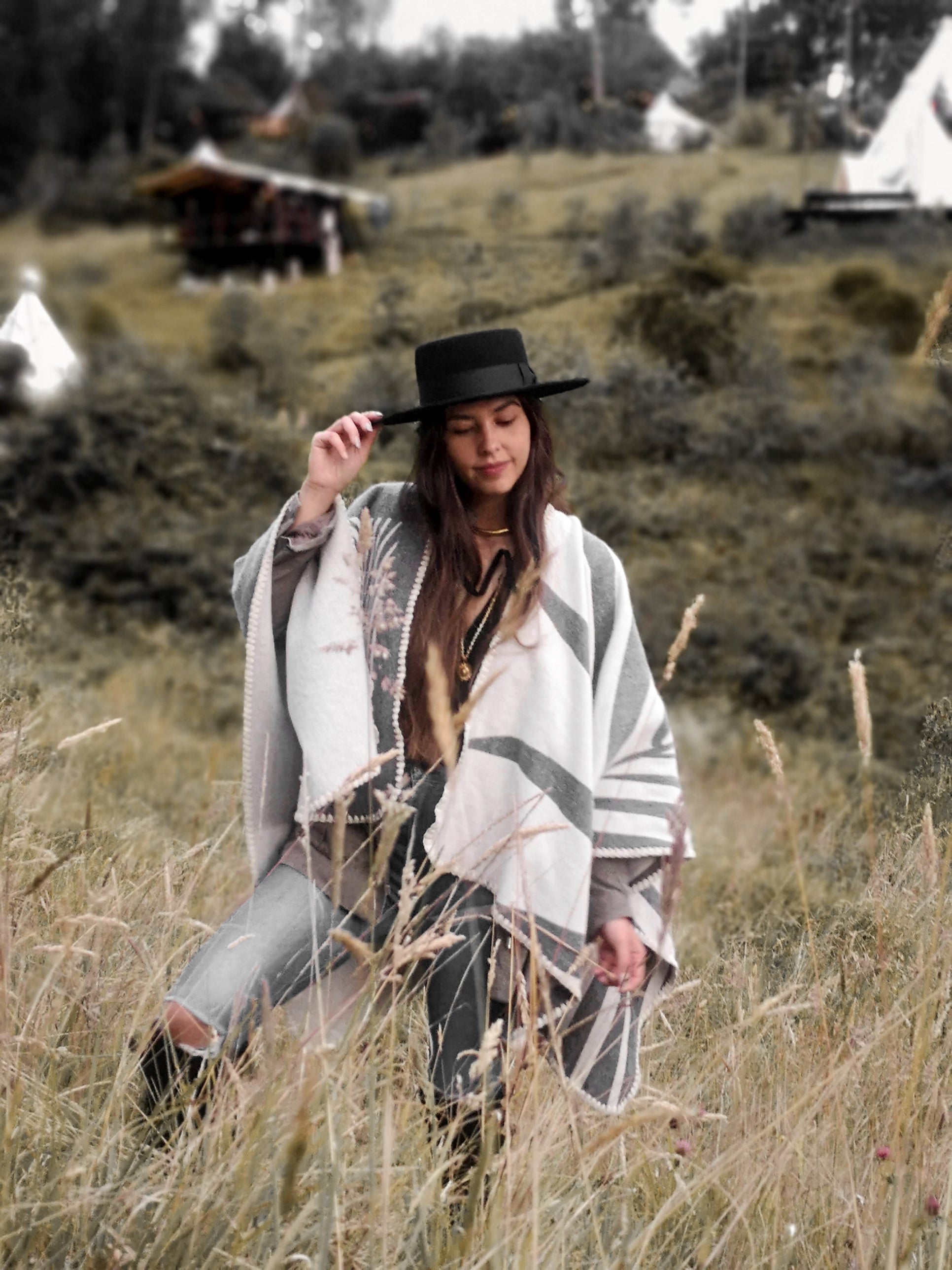 Poncho Natura - Gris.