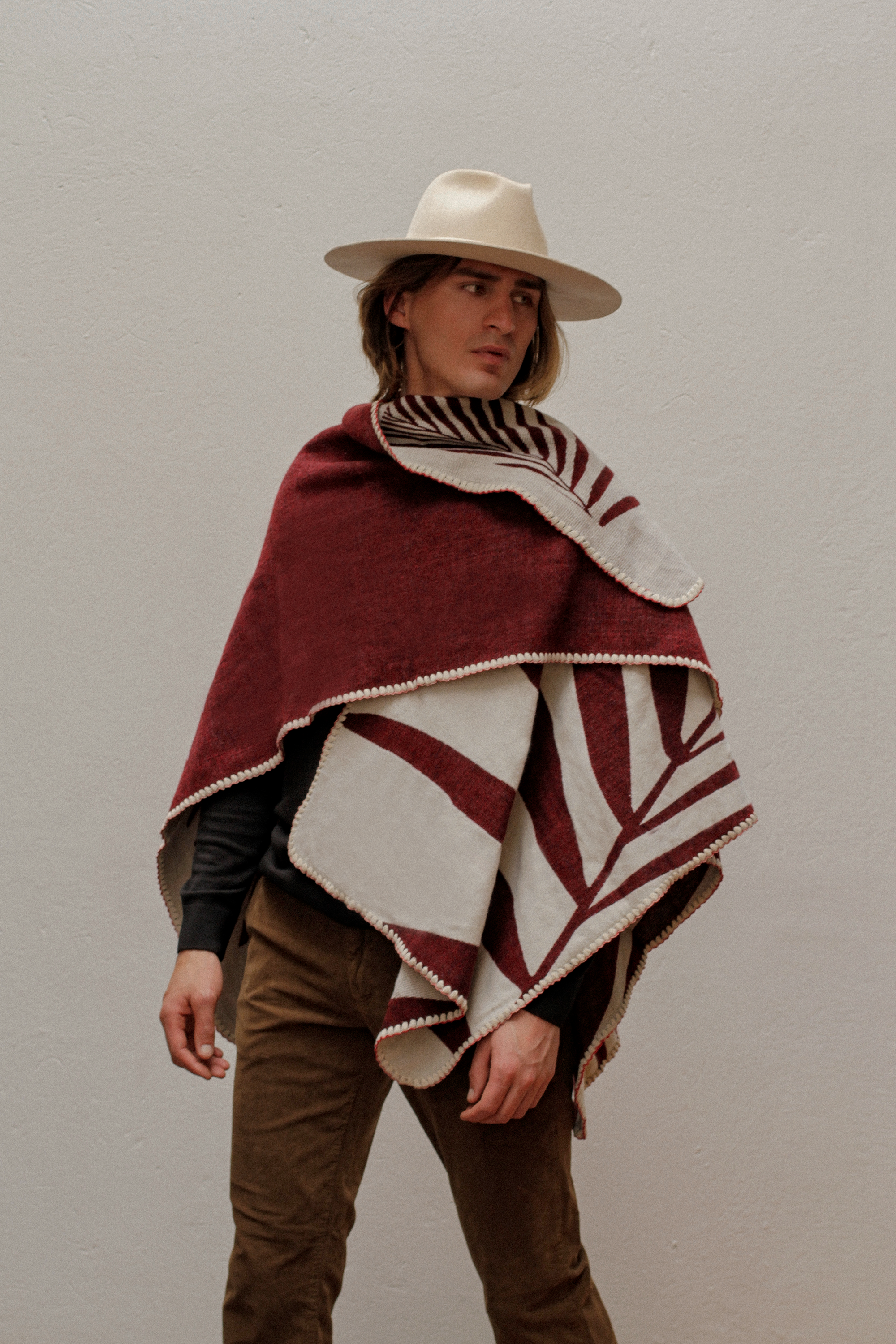 Poncho Natura - Rojo.