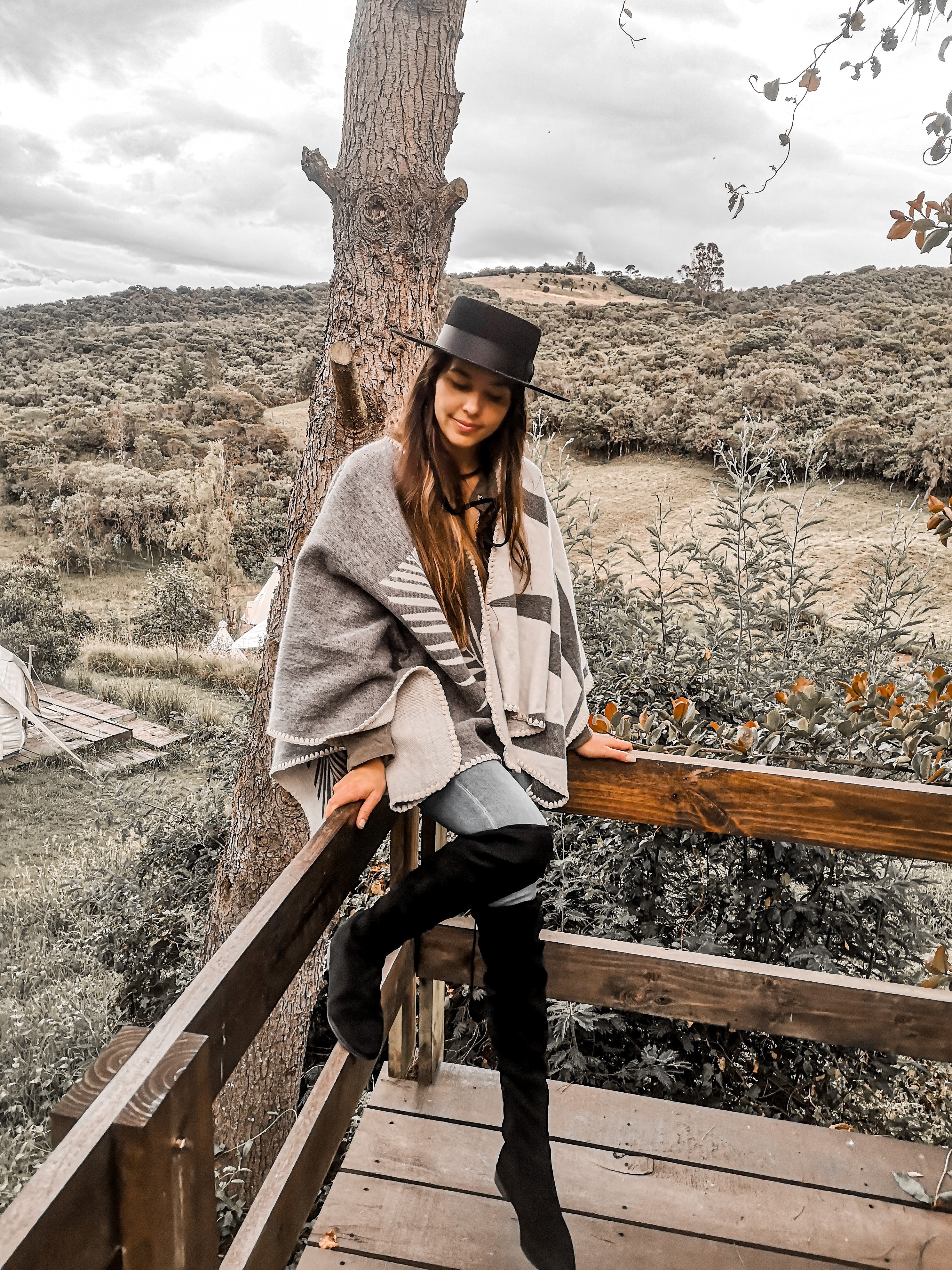 Poncho Natura - Gris.