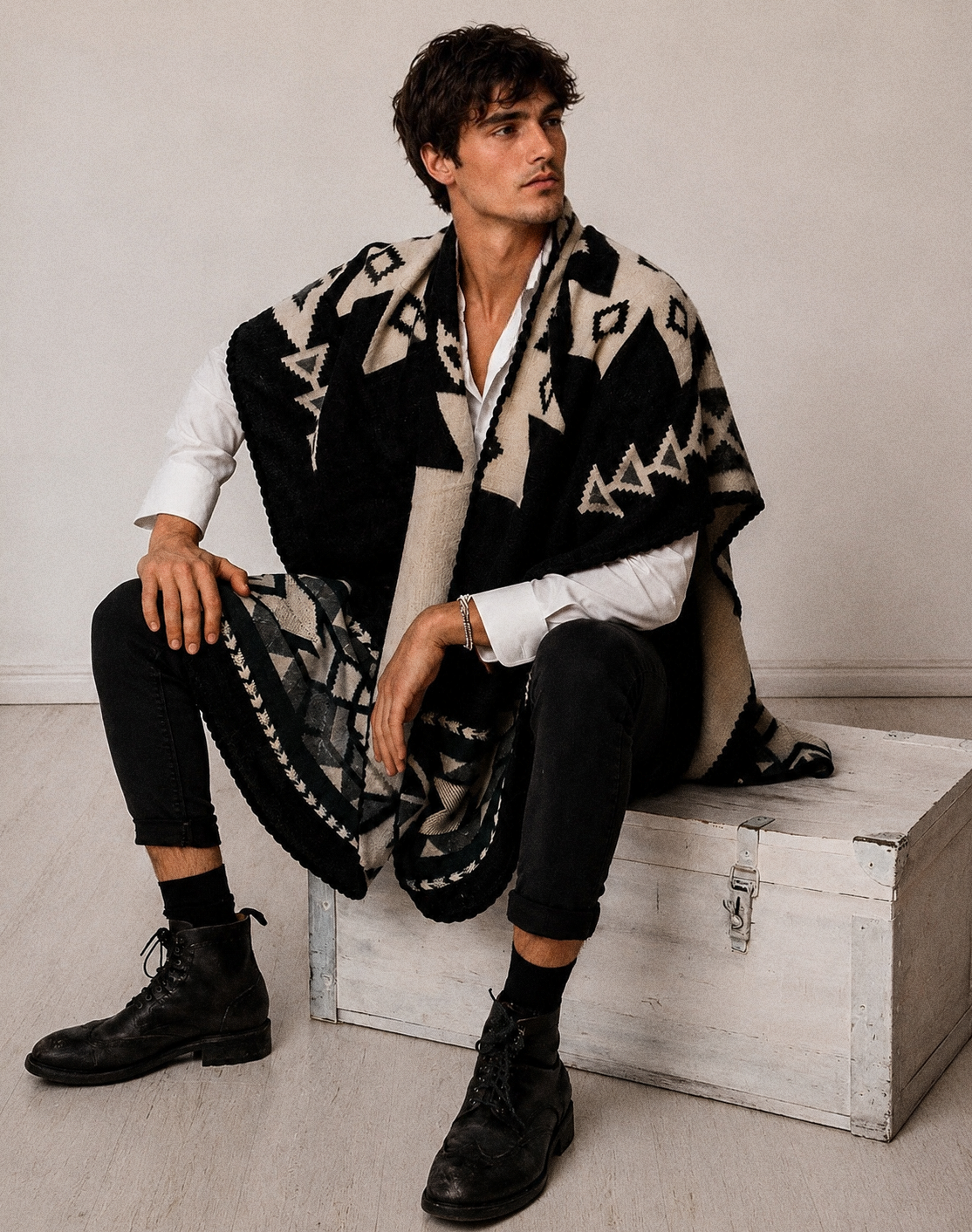 Poncho Aras - Negro