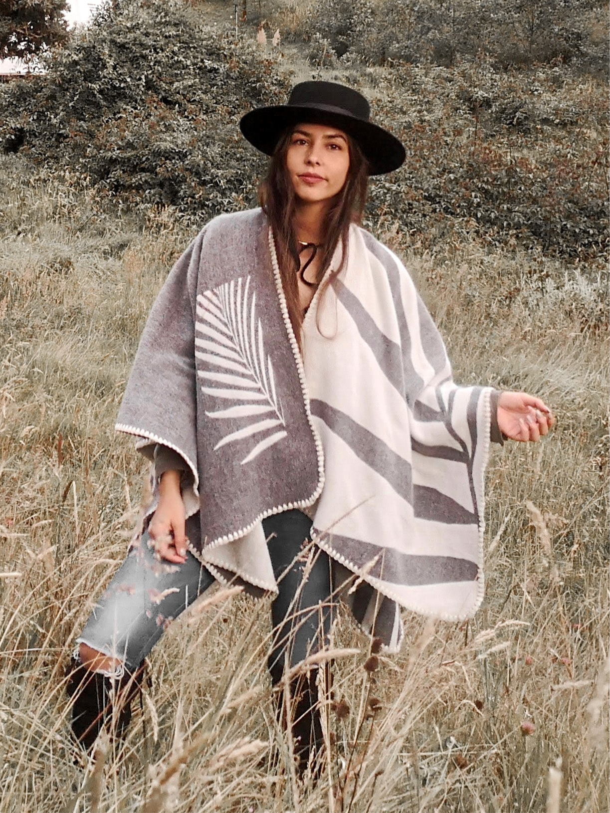 Poncho Natura - Gris.