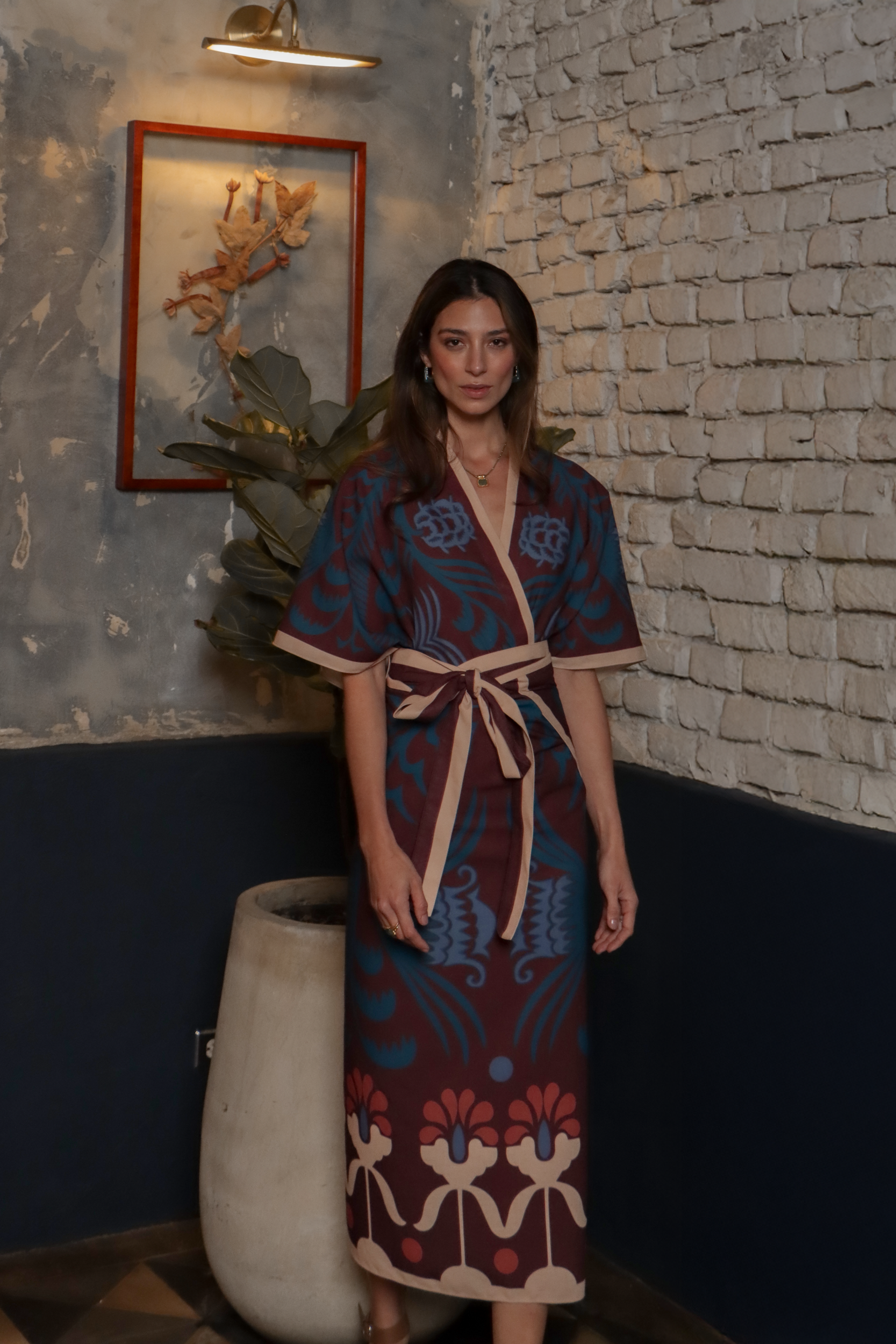 Sari Agave, Vinotinto / Vestido - Falda