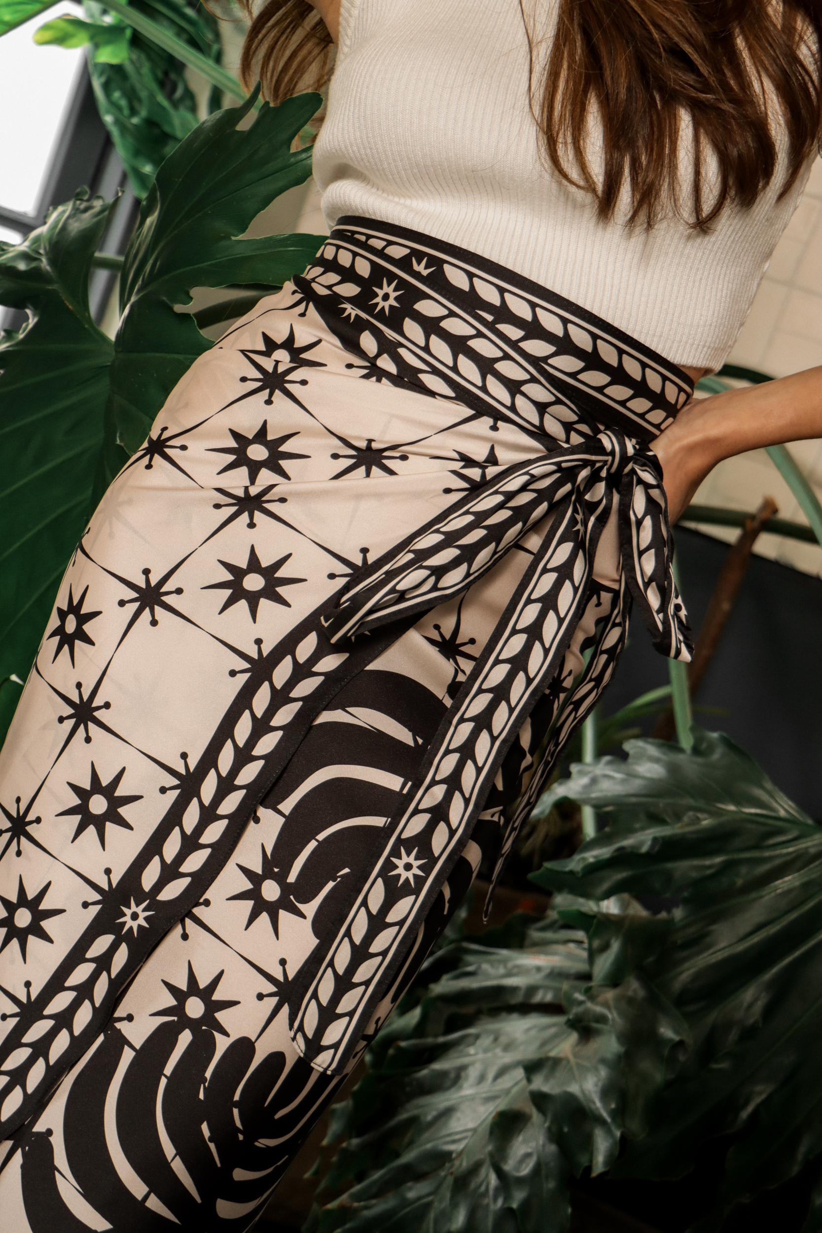 Sari Seda Cometa, Beige / Vestido - Falda