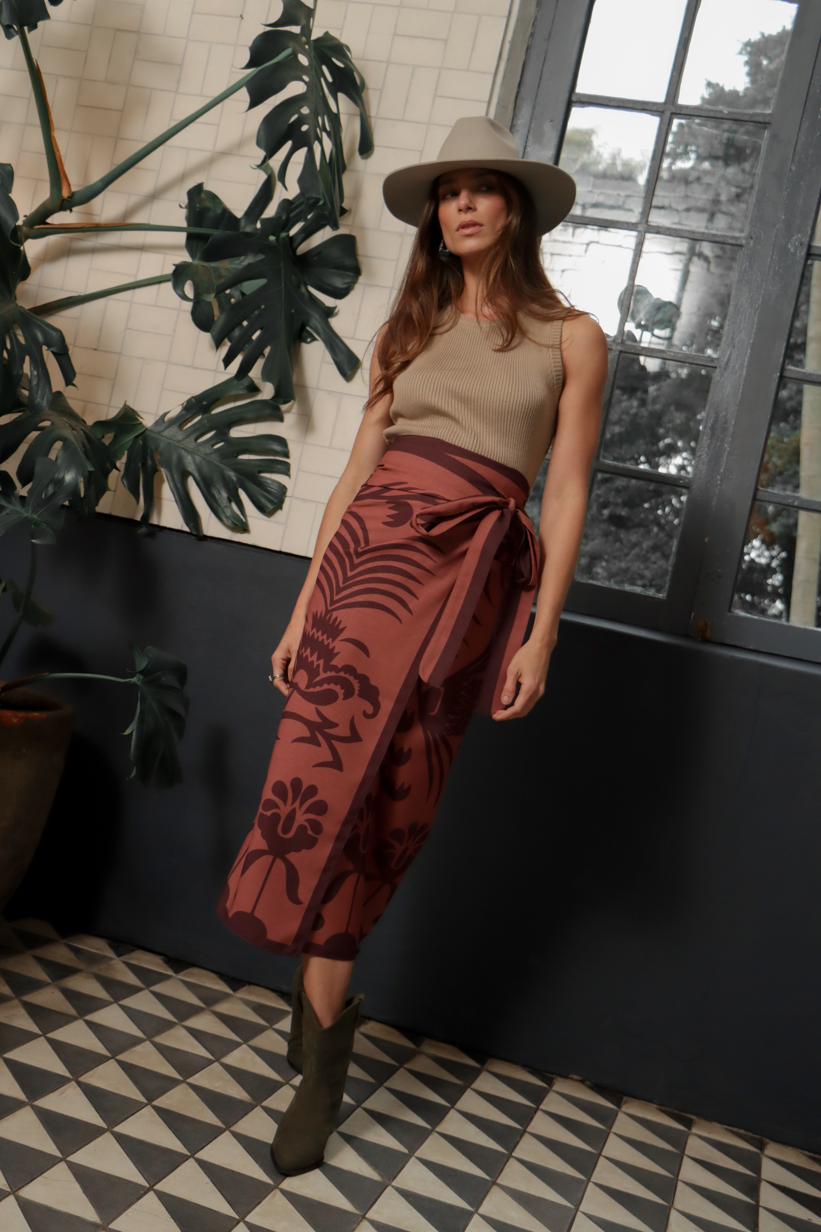 Sari Agave, Terracota / Vestido - Falda
