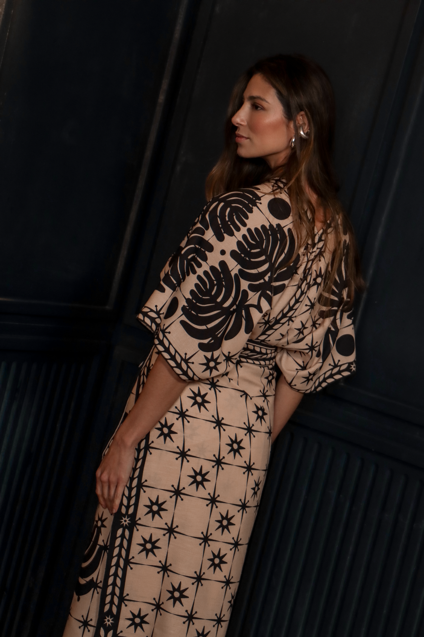 Kimono Cometa Crema, Lino