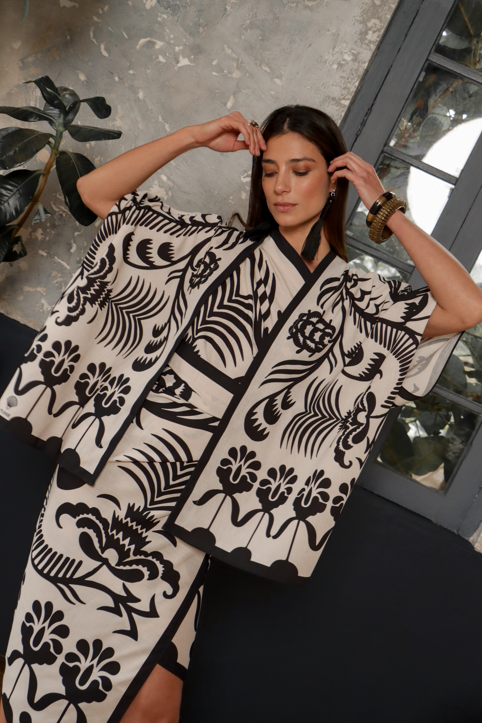 Kimono Agave Blanco, Lino