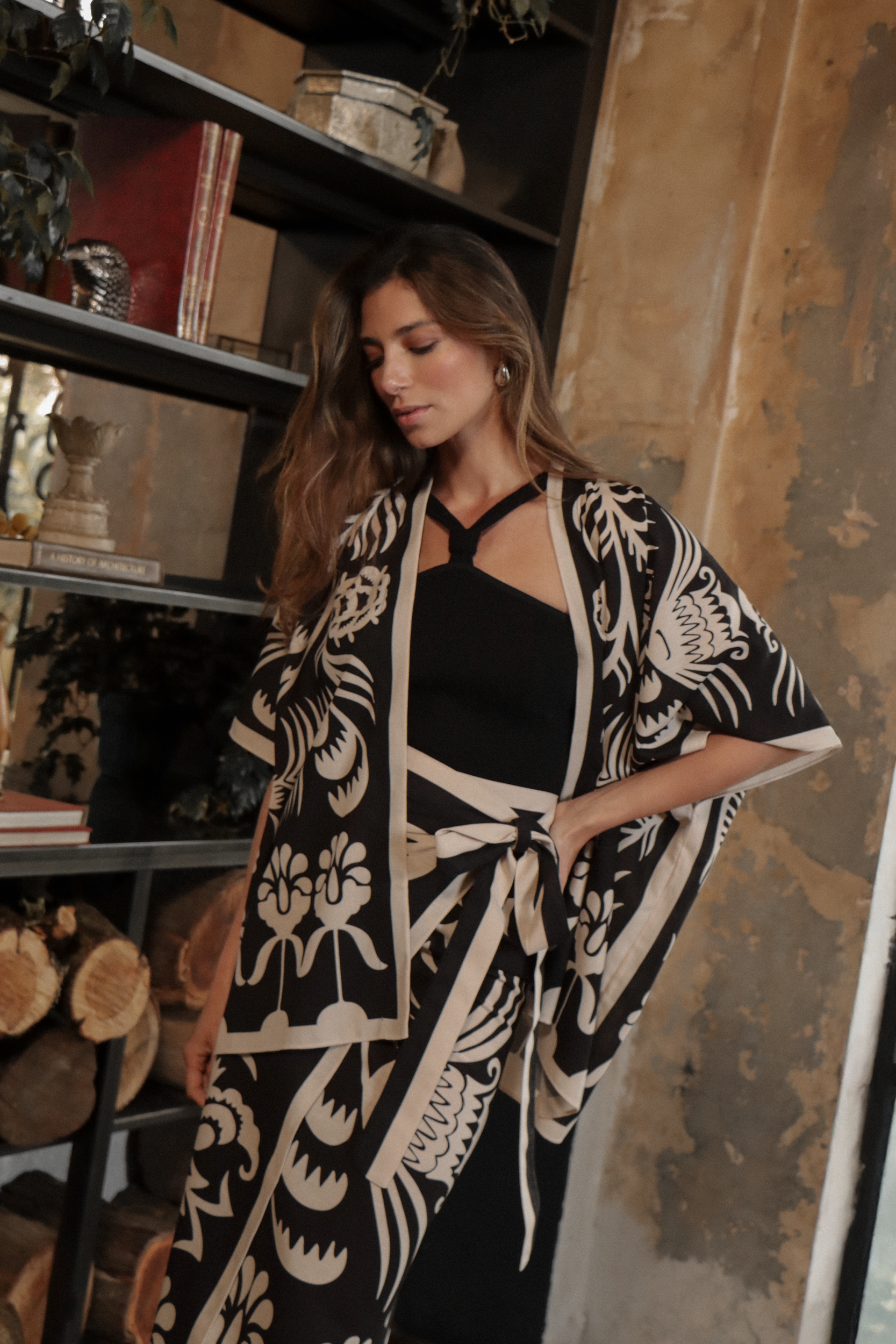 Kimono Agave Negro, Lino