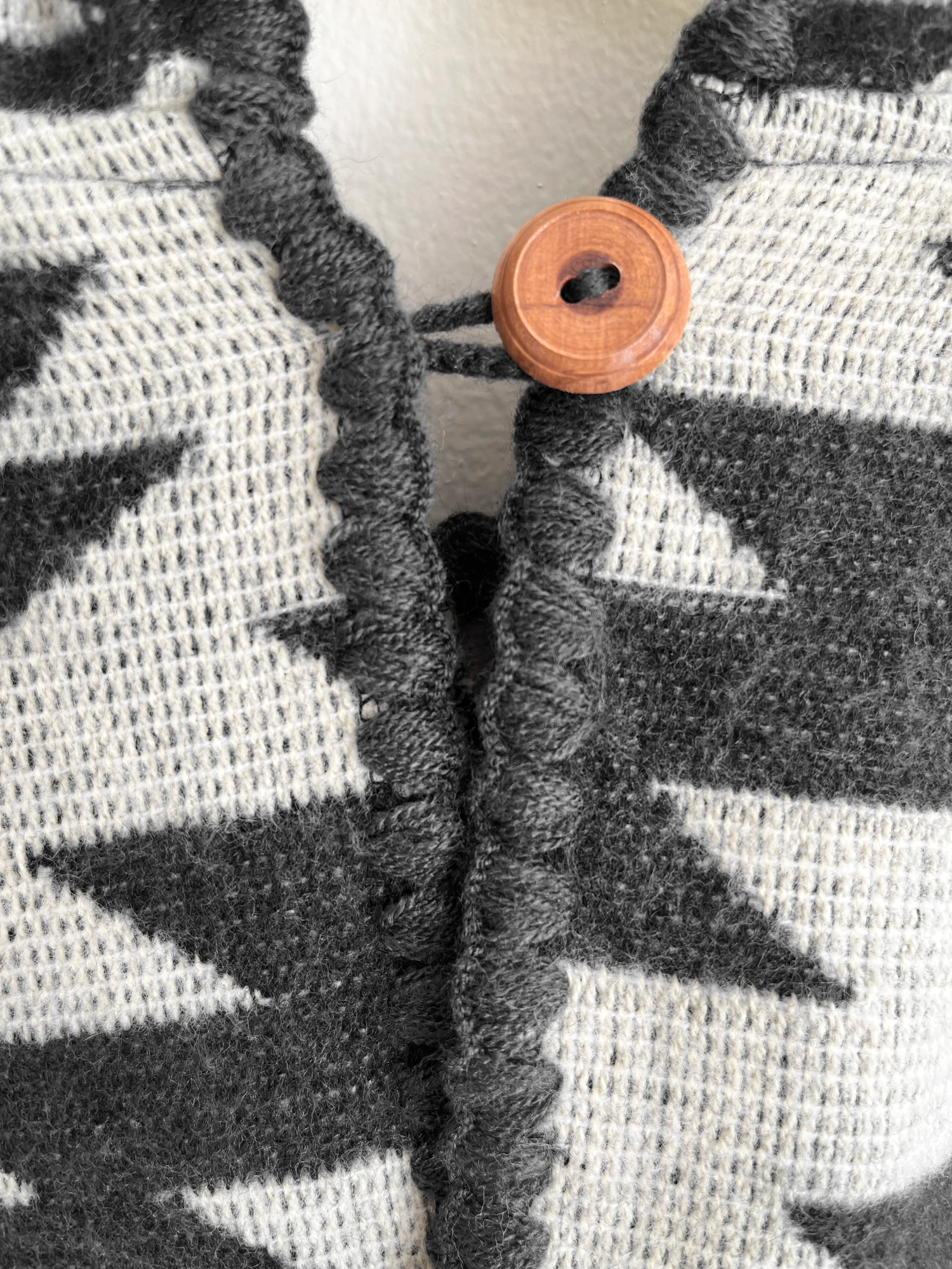 Poncho El Paso - Gris y Beige, con Capota